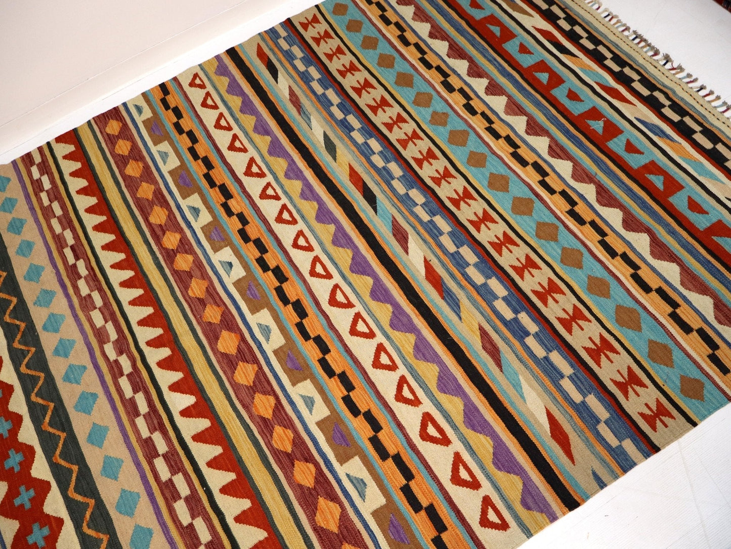 Afghan Maimana Kilim Rug | 6' 7" x 9' 10"