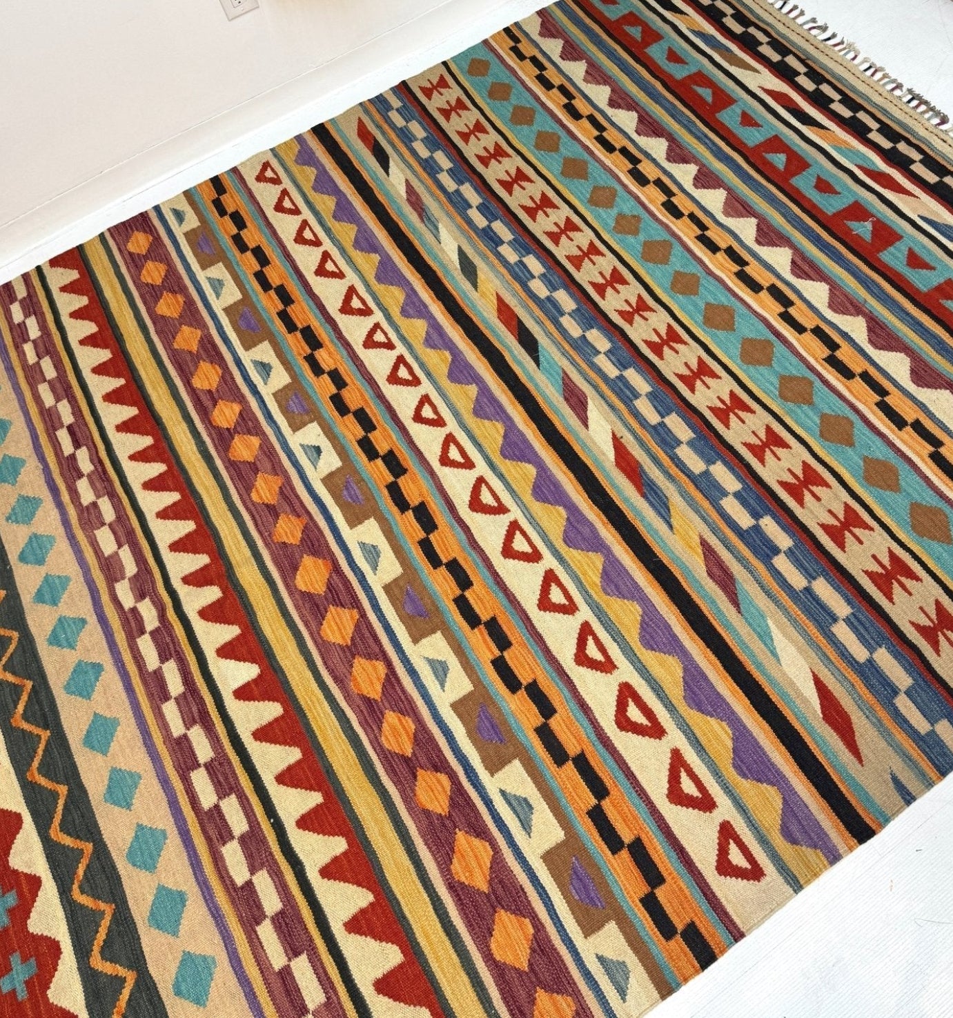 Afghan Maimana Kilim Rug | 6' 7" x 9' 10"