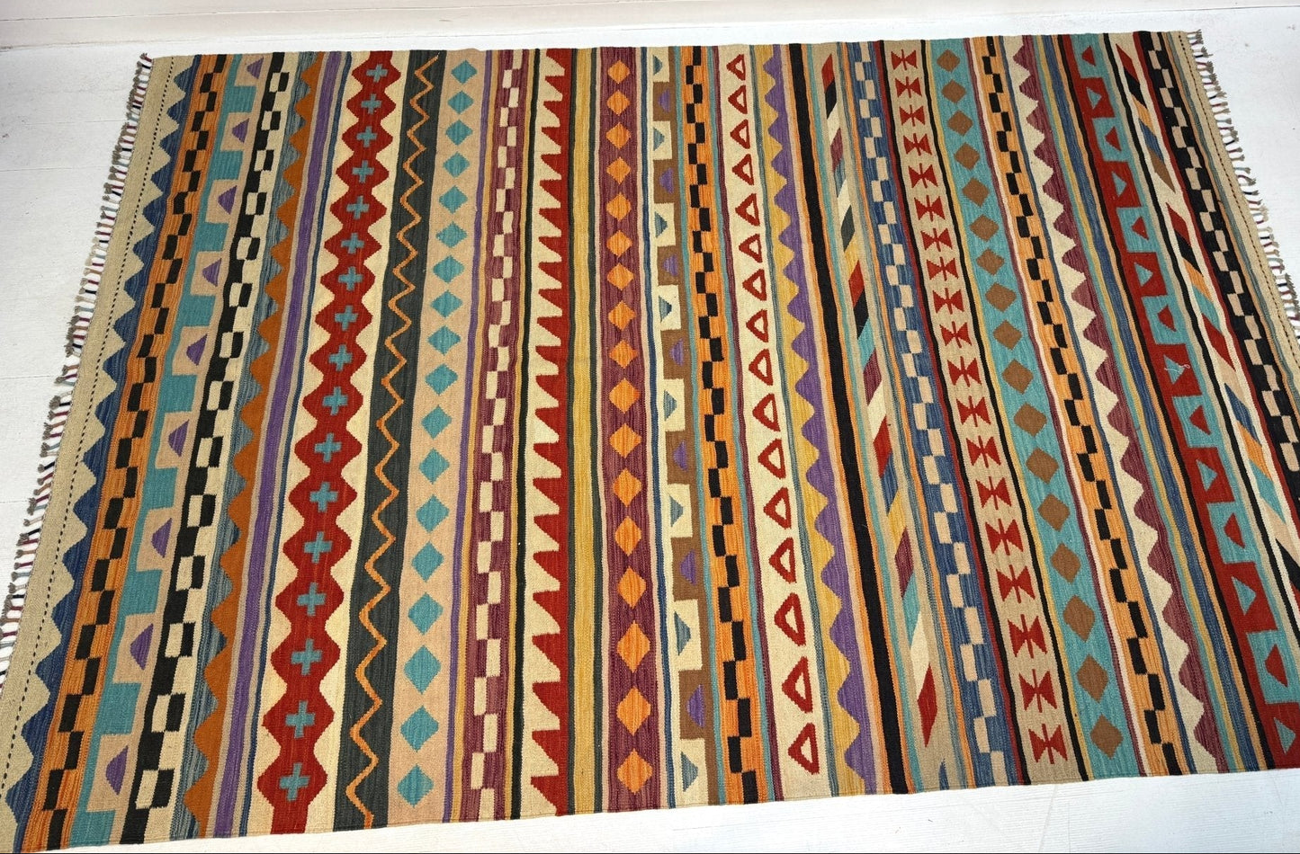 Afghan Maimana Kilim Rug | 6' 7" x 9' 10"