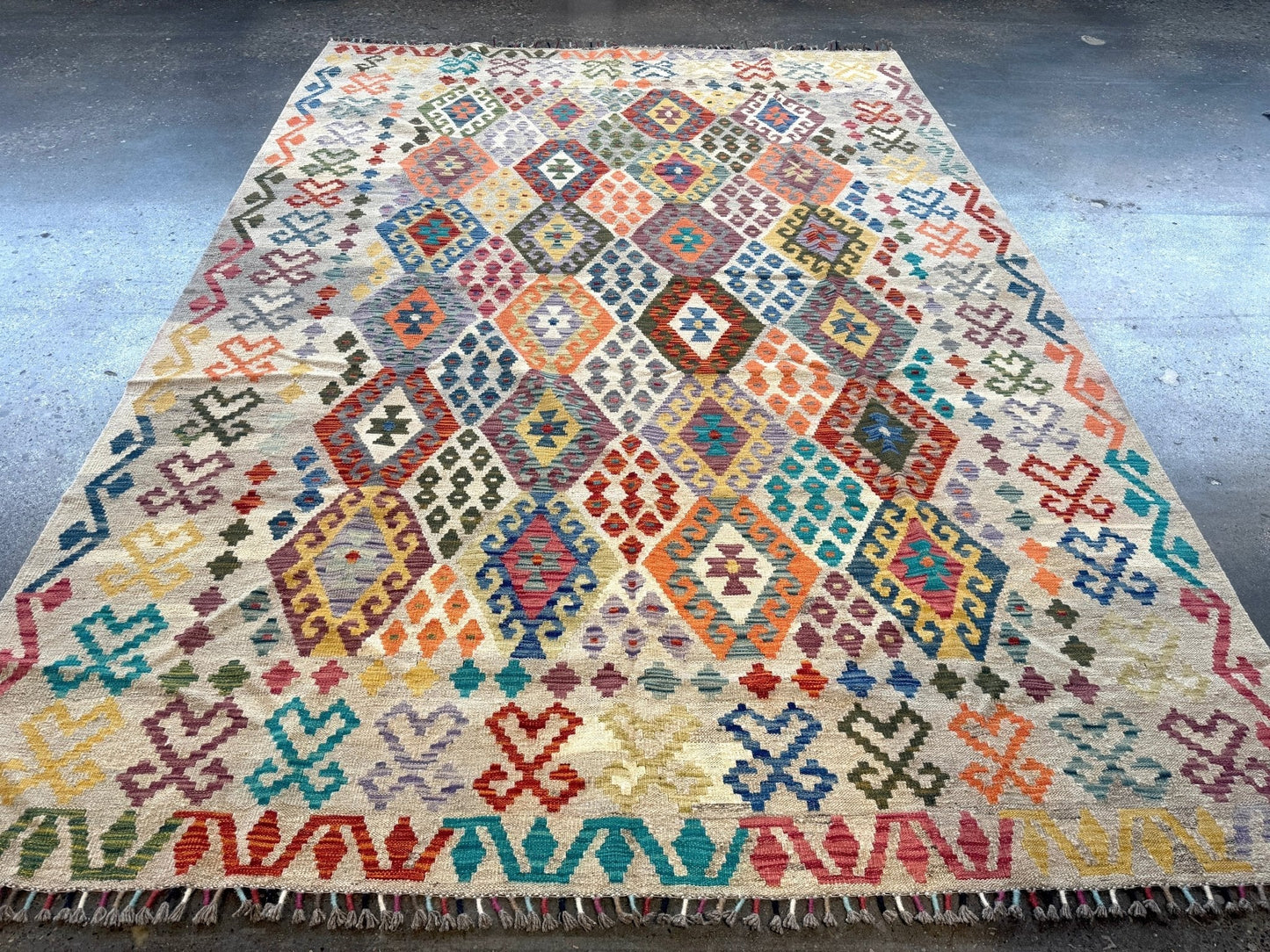 Afghan Maimana Kilim Rug | 7' x 9' 11"