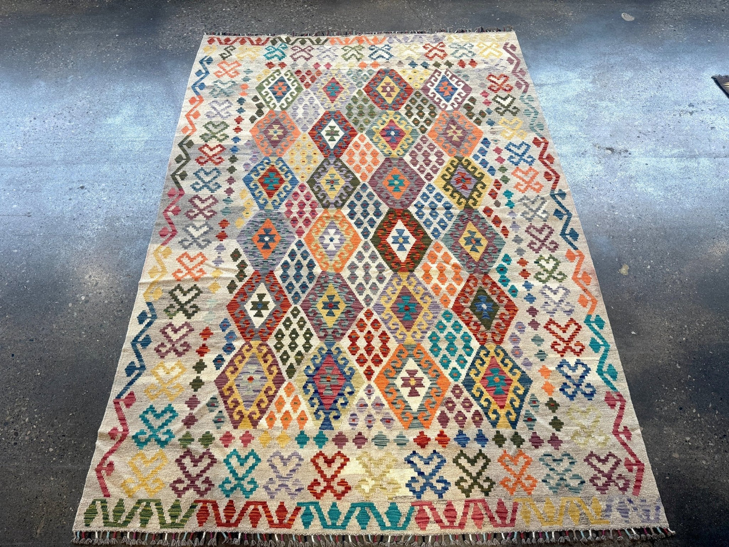 Afghan Maimana Kilim Rug | 7' x 9' 11"