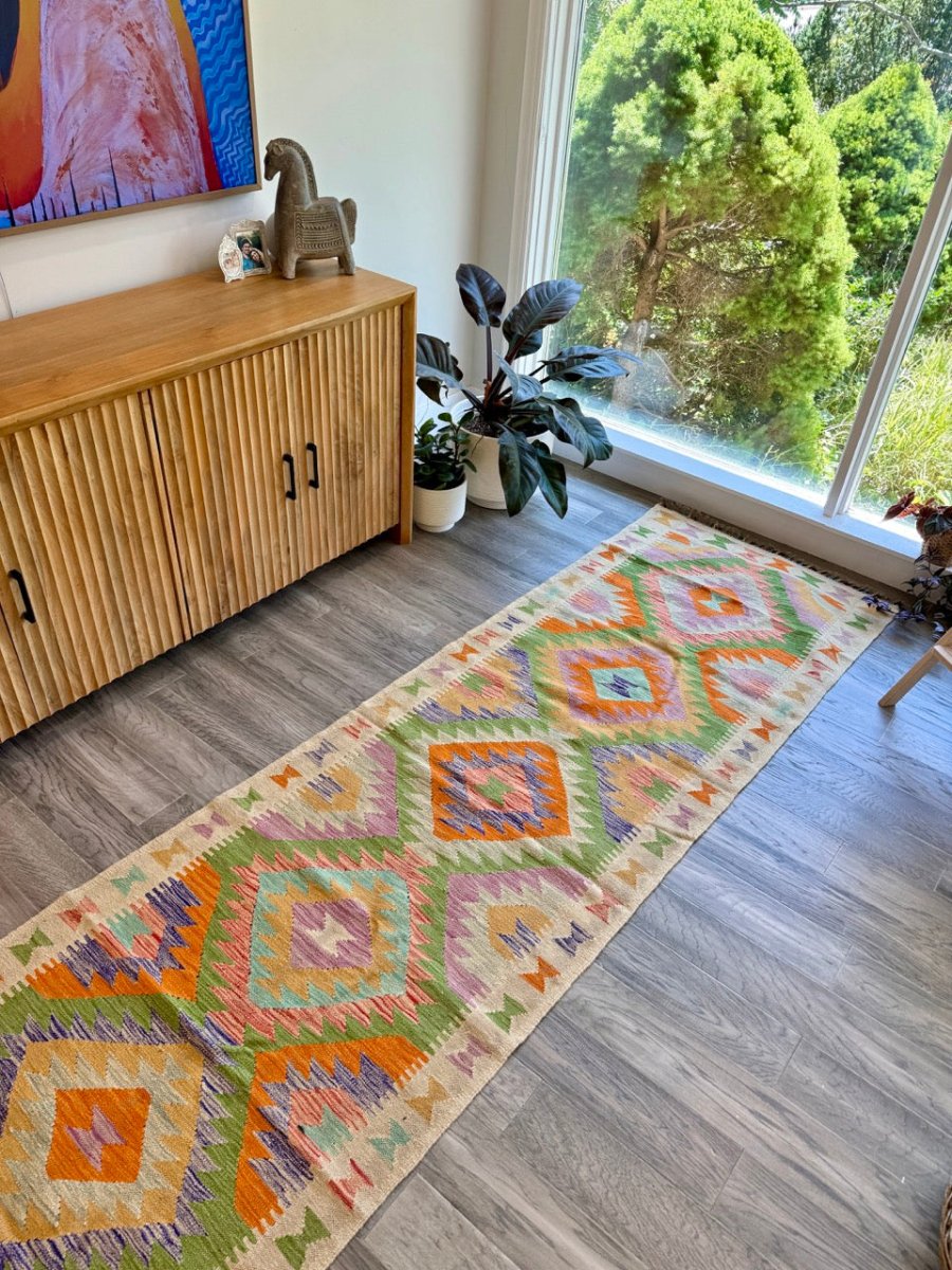 Afghan Maimana Kilim Runner | 2' 10" x 9' 10"
