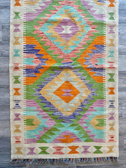 Afghan Maimana Kilim Runner | 2' 10" x 9' 10"