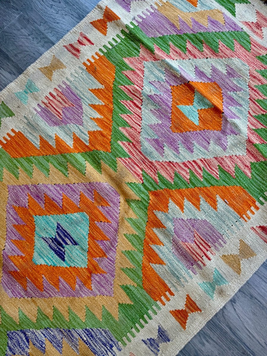 Afghan Maimana Kilim Runner | 2' 10" x 9' 10"