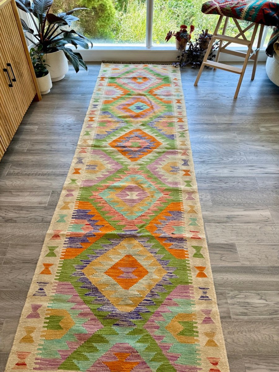 Afghan Maimana Kilim Runner | 2' 10" x 9' 10"