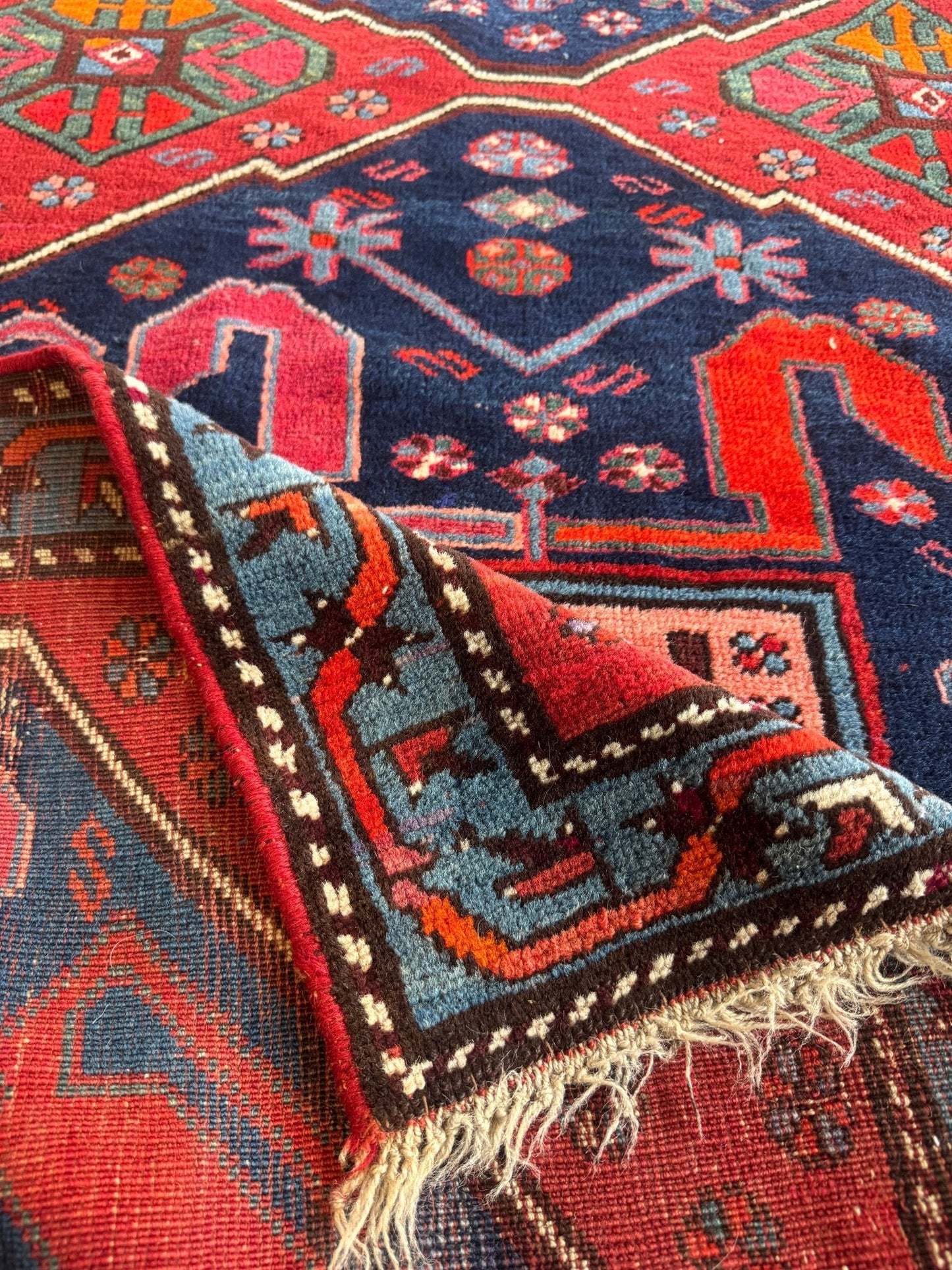 Antique Cloud band Karabagh Runner | 3' 4" x 9'