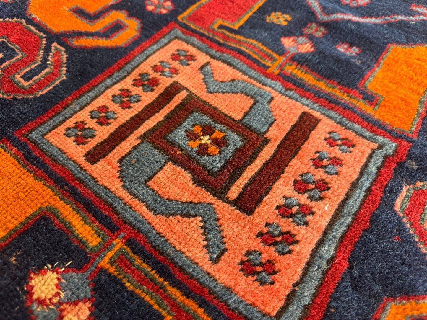 Antique Cloud band Karabagh Runner | 3' 4" x 9'