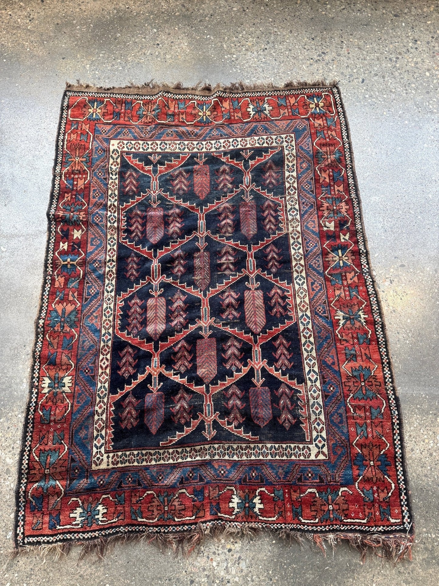 Antique Persian Bakhtiari Rug | 5' x 7’ 4"