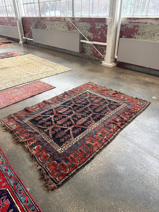 Antique Persian Bakhtiari Rug | 5' x 7’ 4"