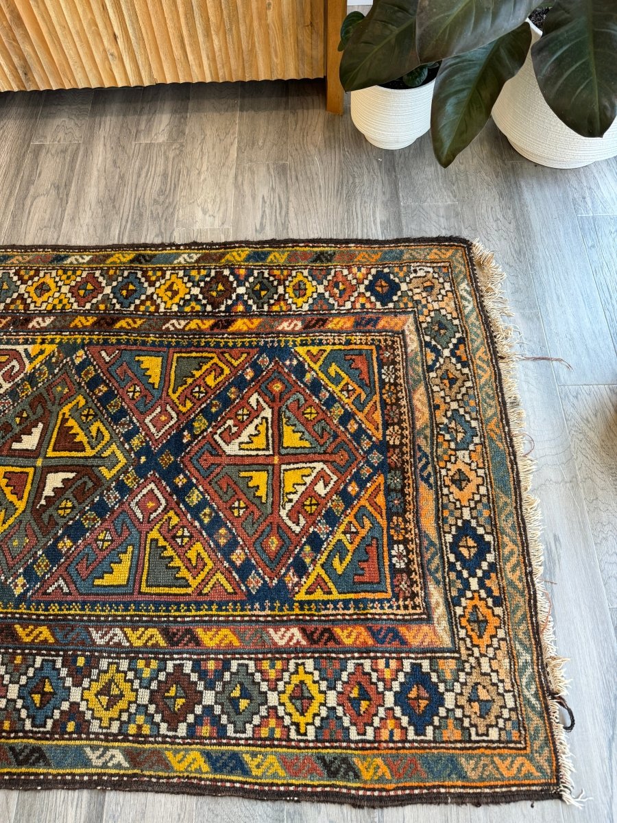 Antique Shahsavan Runner Rug | 3' 5" x 9' 6"