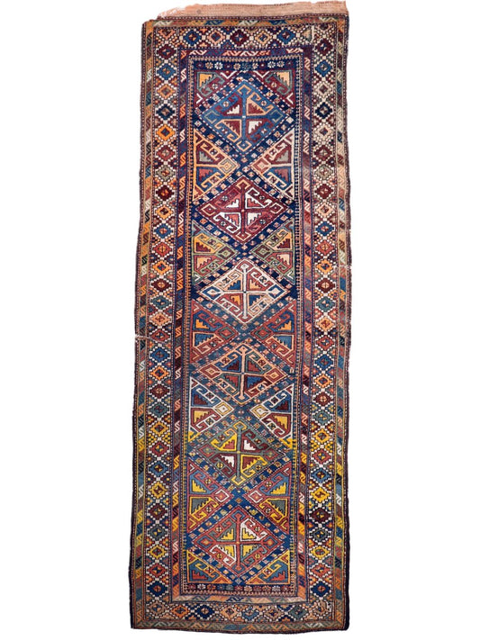 Antique Shahsavan Runner Rug | 3' 5" x 9' 6"