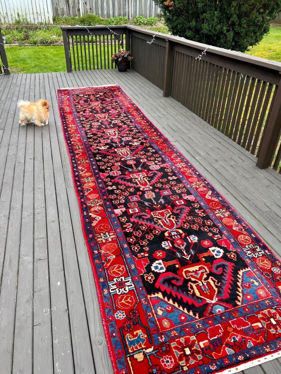 Persian Nahavand Runner Rug | 4' x 17' 3"