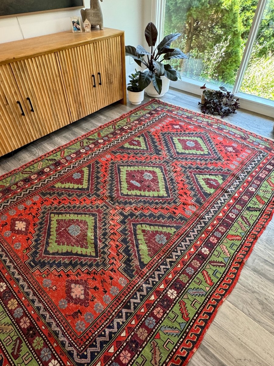 Caucasian Soumak Rug |  5' 11" x 10'