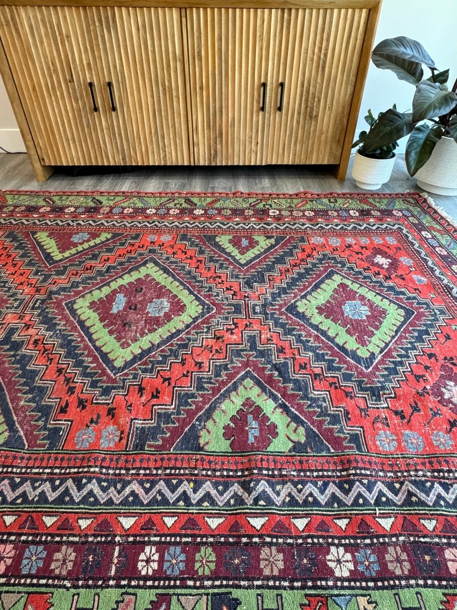 Caucasian Soumak Rug |  5' 11" x 10'