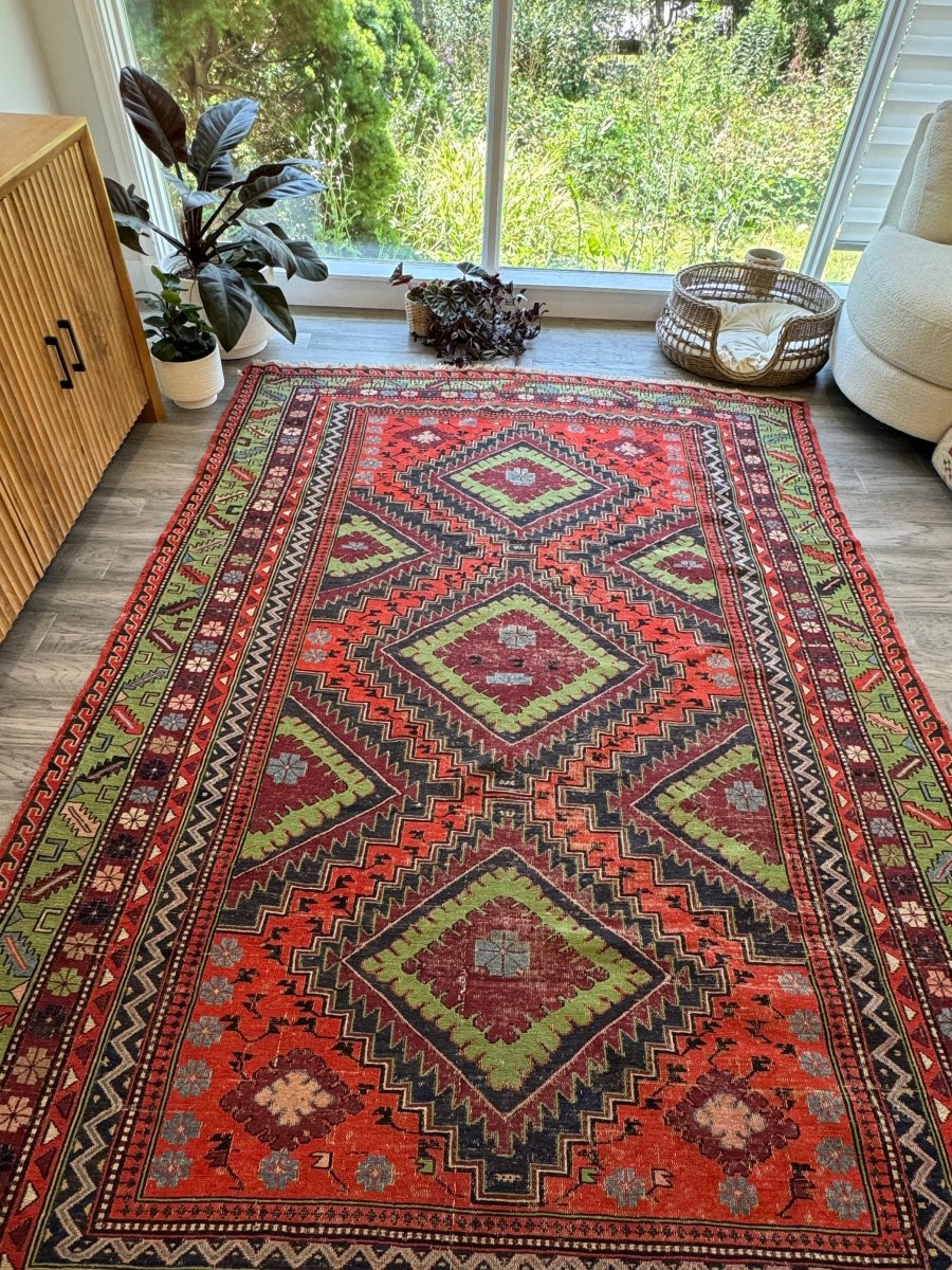 Caucasian Soumak Rug |  5' 11" x 10'