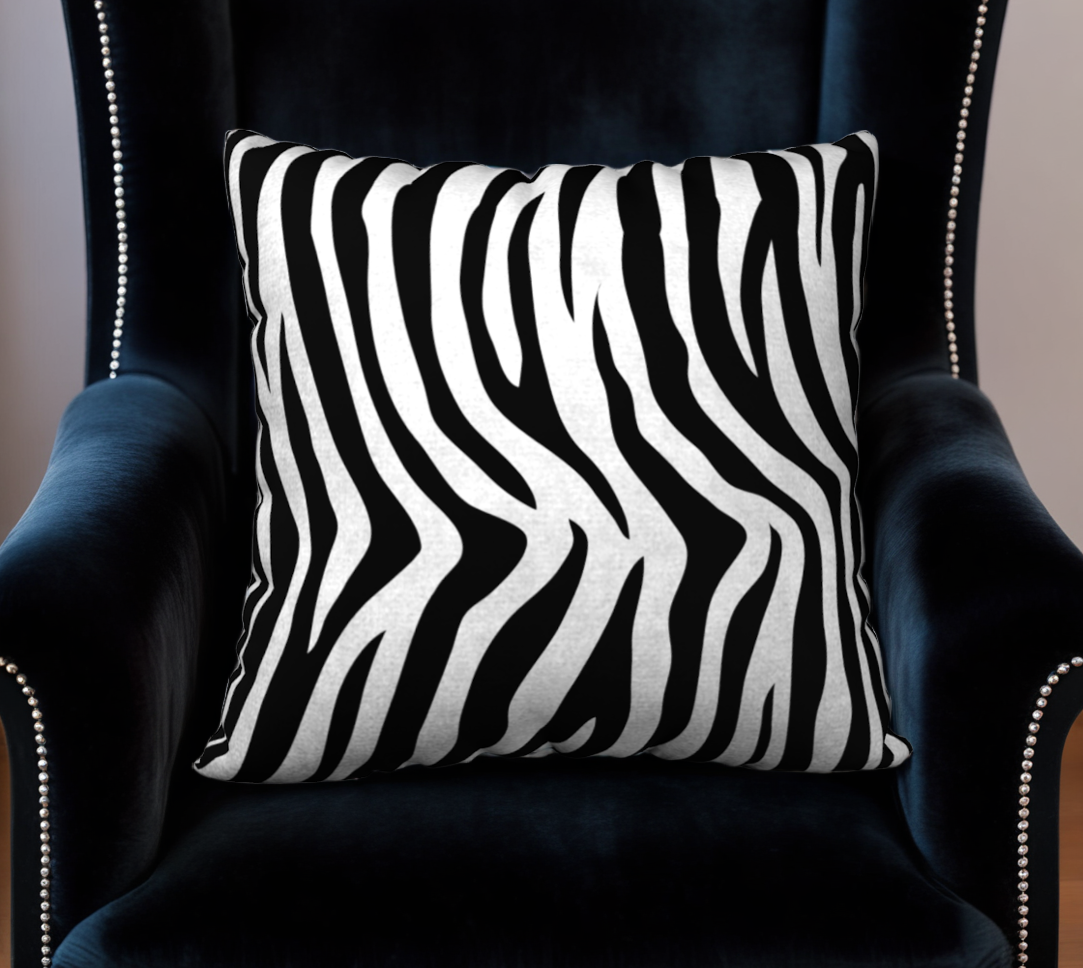 Hummingbird Lane Pillow Cover Zebra Print - 22" x 22"
