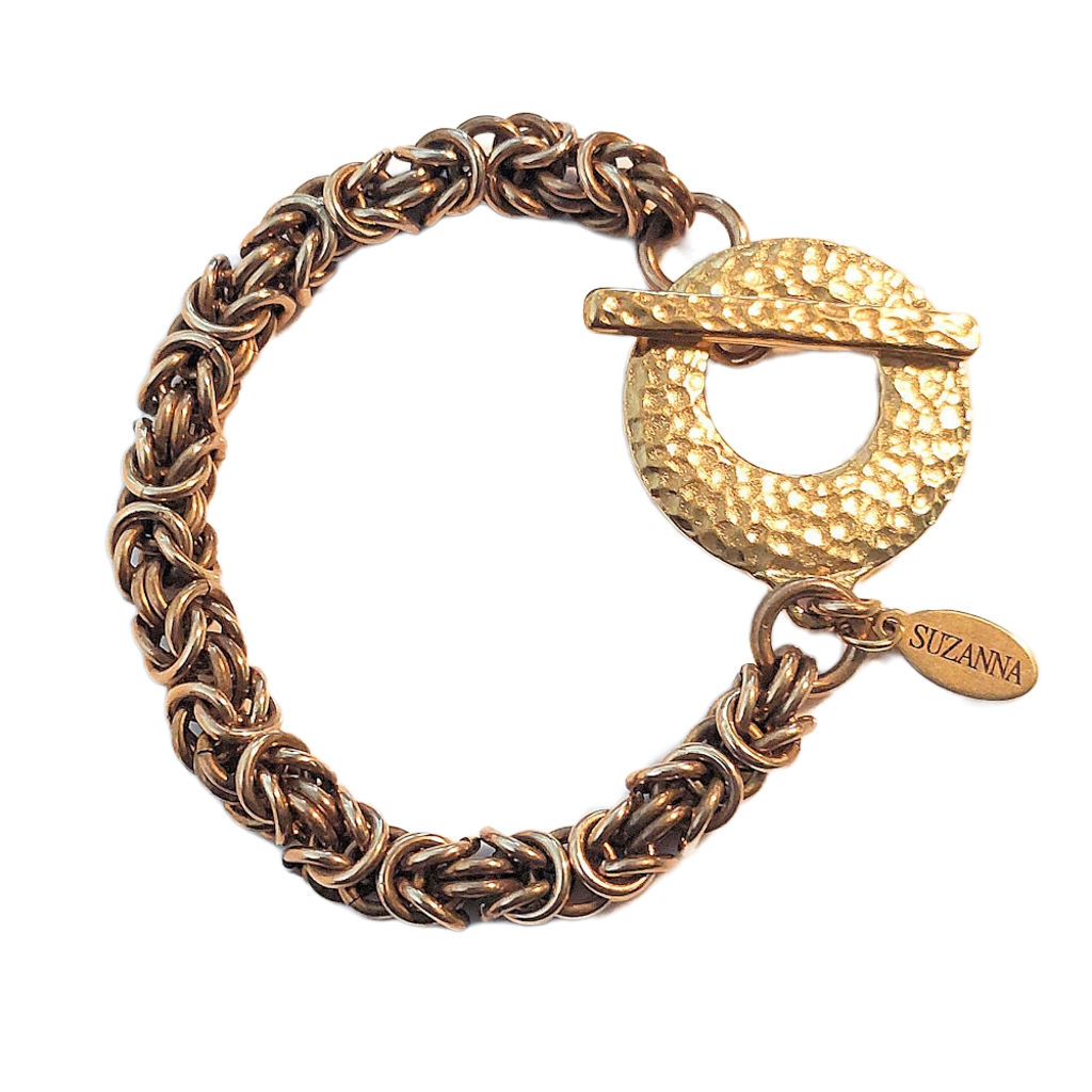Brass Byzantine Chain Maille Bracelet