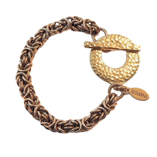 Brass Byzantine Chain Maille Bracelet