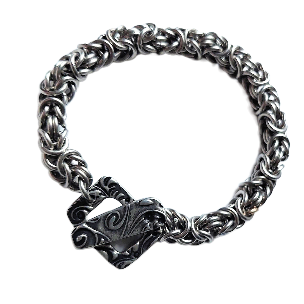 Stainless Steel Byzantine Chain Maille Bracelet
