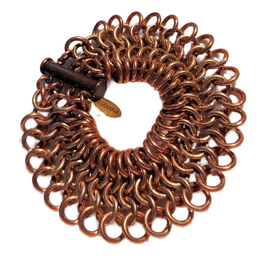 Bronze and Copper European 4-in-1 Chain Maille Bracelet