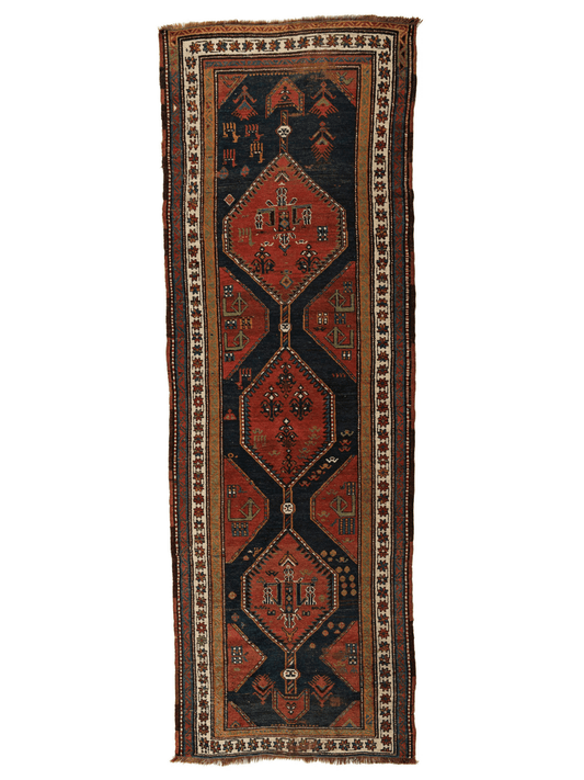 Persian Hashtroud Runner Rug | 3' 9" x 11'