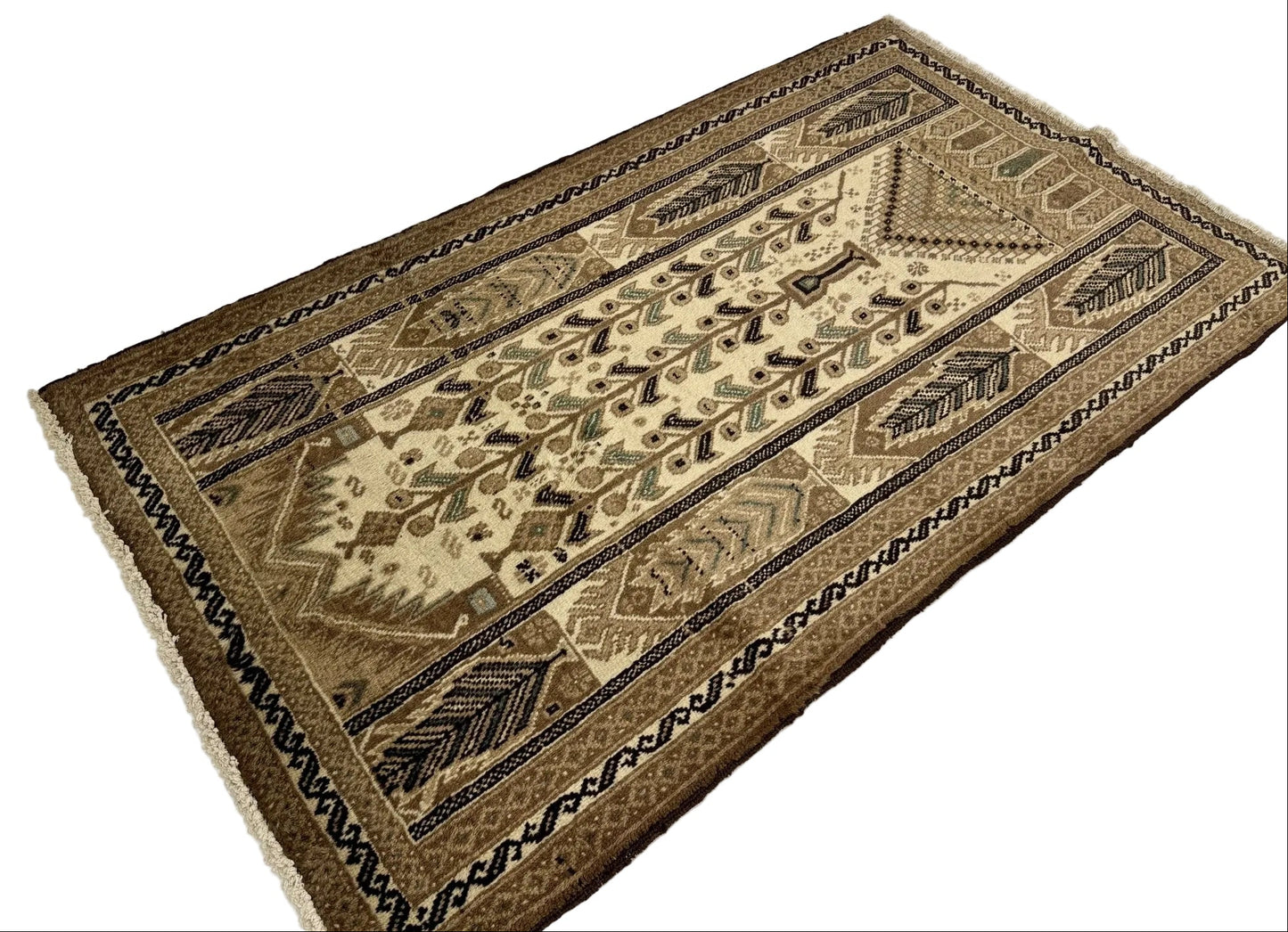 Vintage Persian Baluch Tree-of-Life Prayer Rug | 3' 5” x 6' 1"