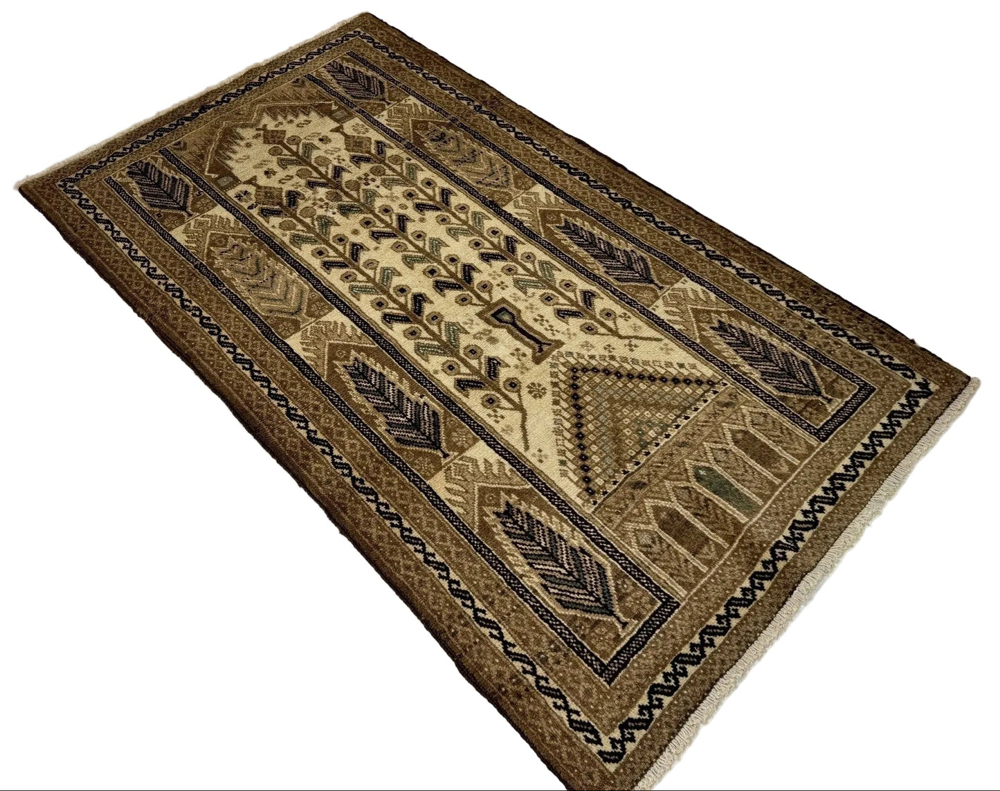 Vintage Persian Baluch Tree-of-Life Prayer Rug | 3' 5” x 6' 1"