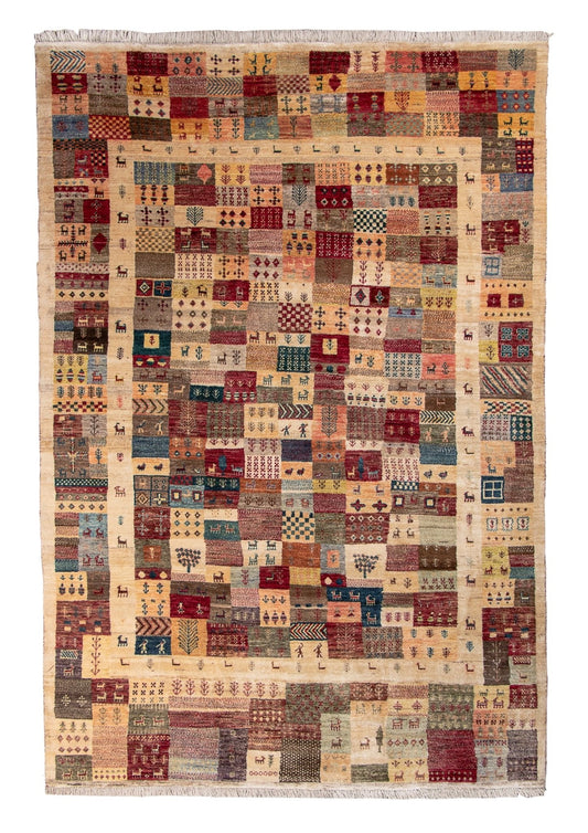 Persian Gabbeh Rug | 6' 3" x 9' 7"