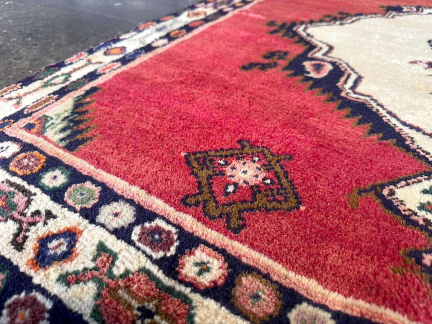 Vintage Persian Hamadan Rug | 3' 5" x 3' 9"