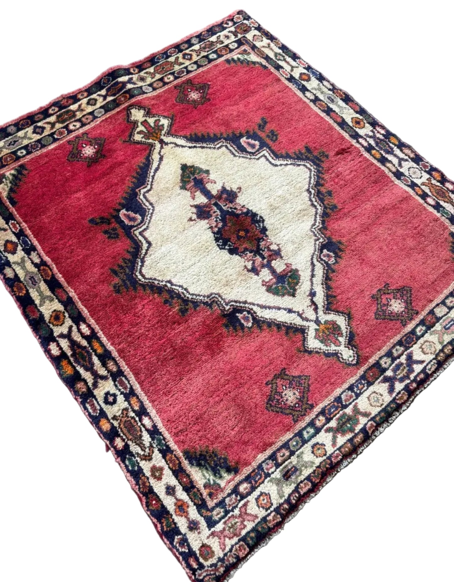 Vintage Persian Hamadan Rug | 3' 5" x 3' 9"