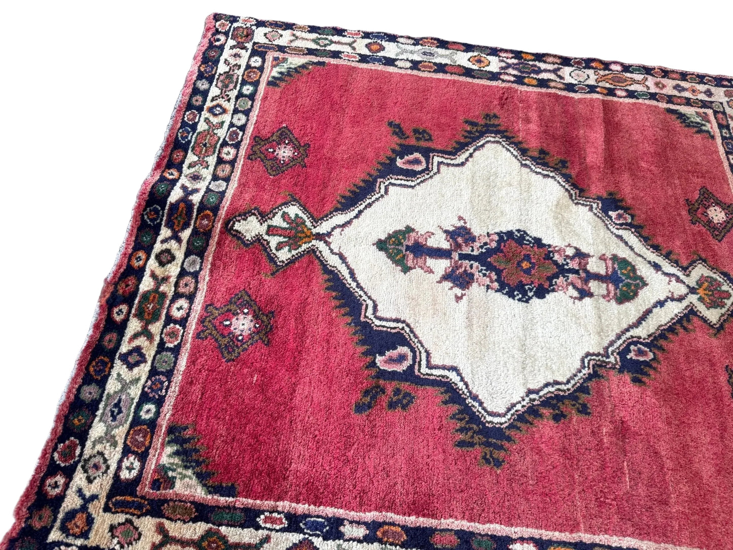 Vintage Persian Hamadan Rug | 3' 5" x 3' 9"