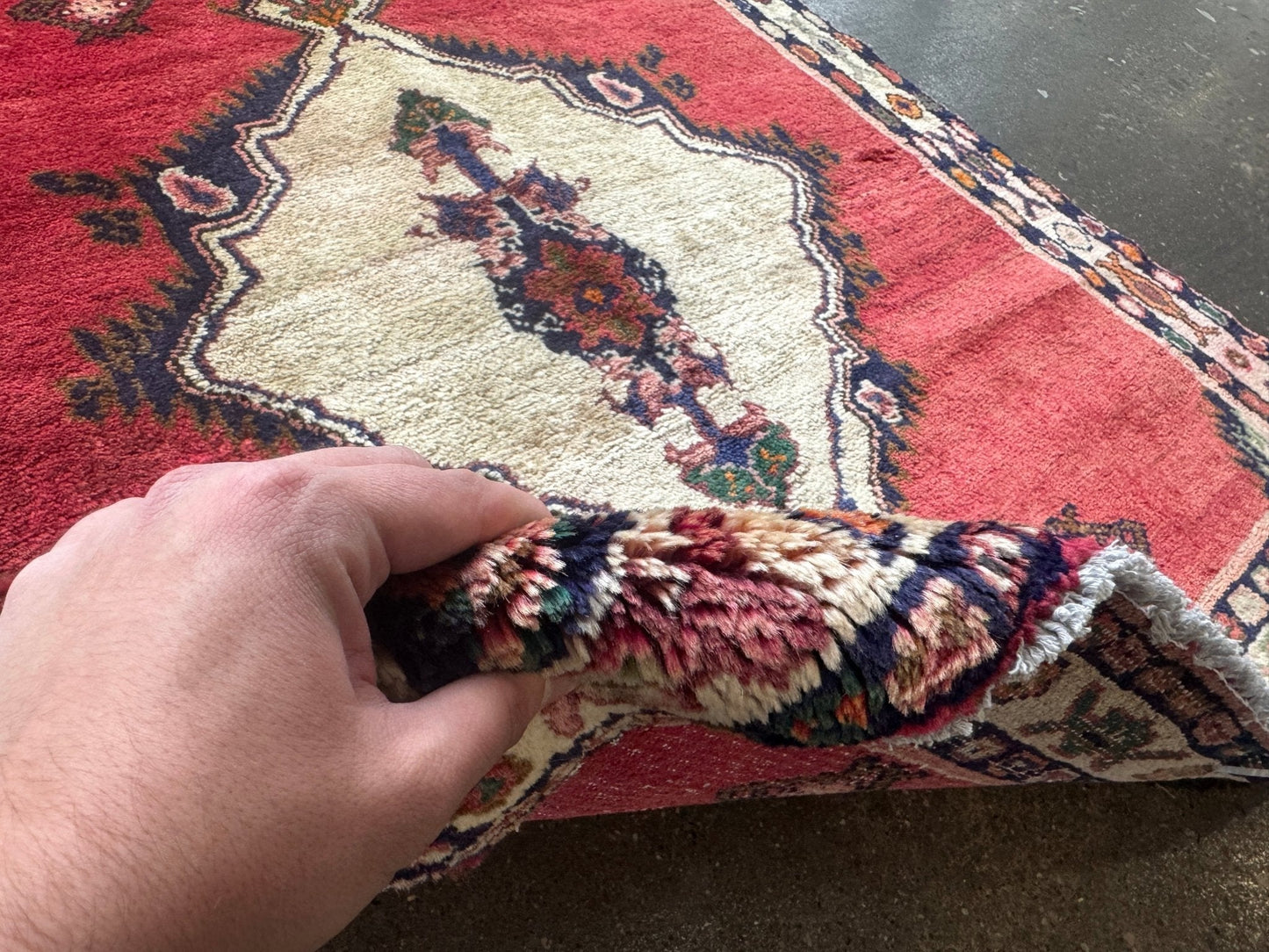 Vintage Persian Hamadan Rug | 3' 5" x 3' 9"