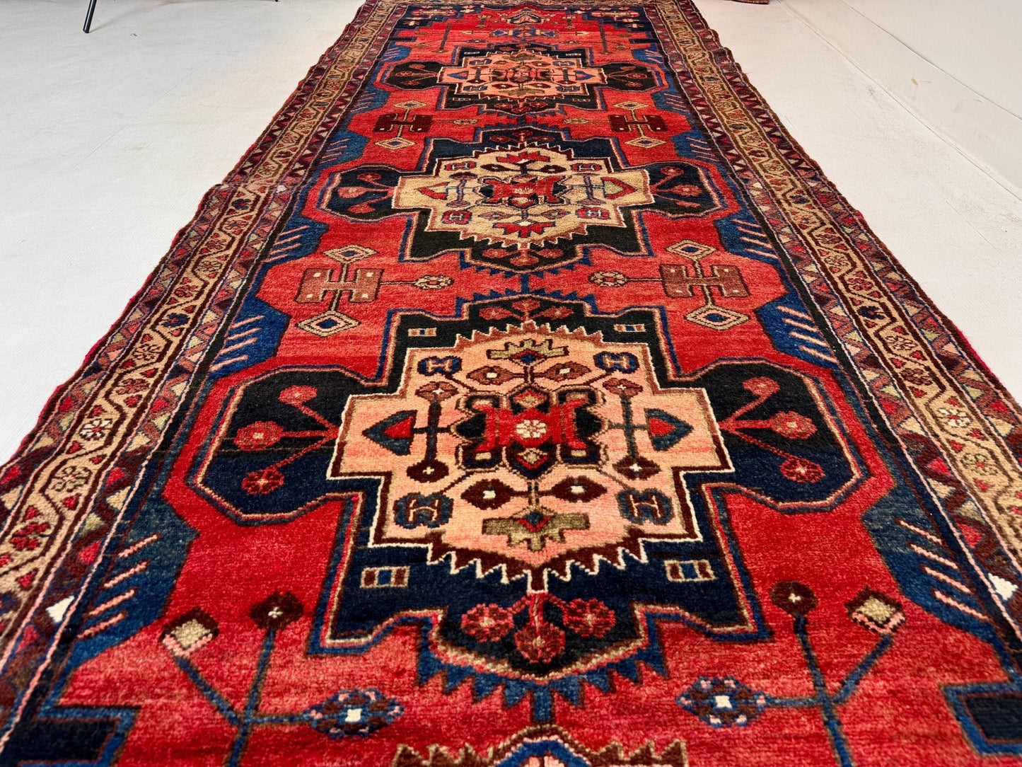 Persian Hamadan Runner Rug | 3' 6” x 9' 8"
