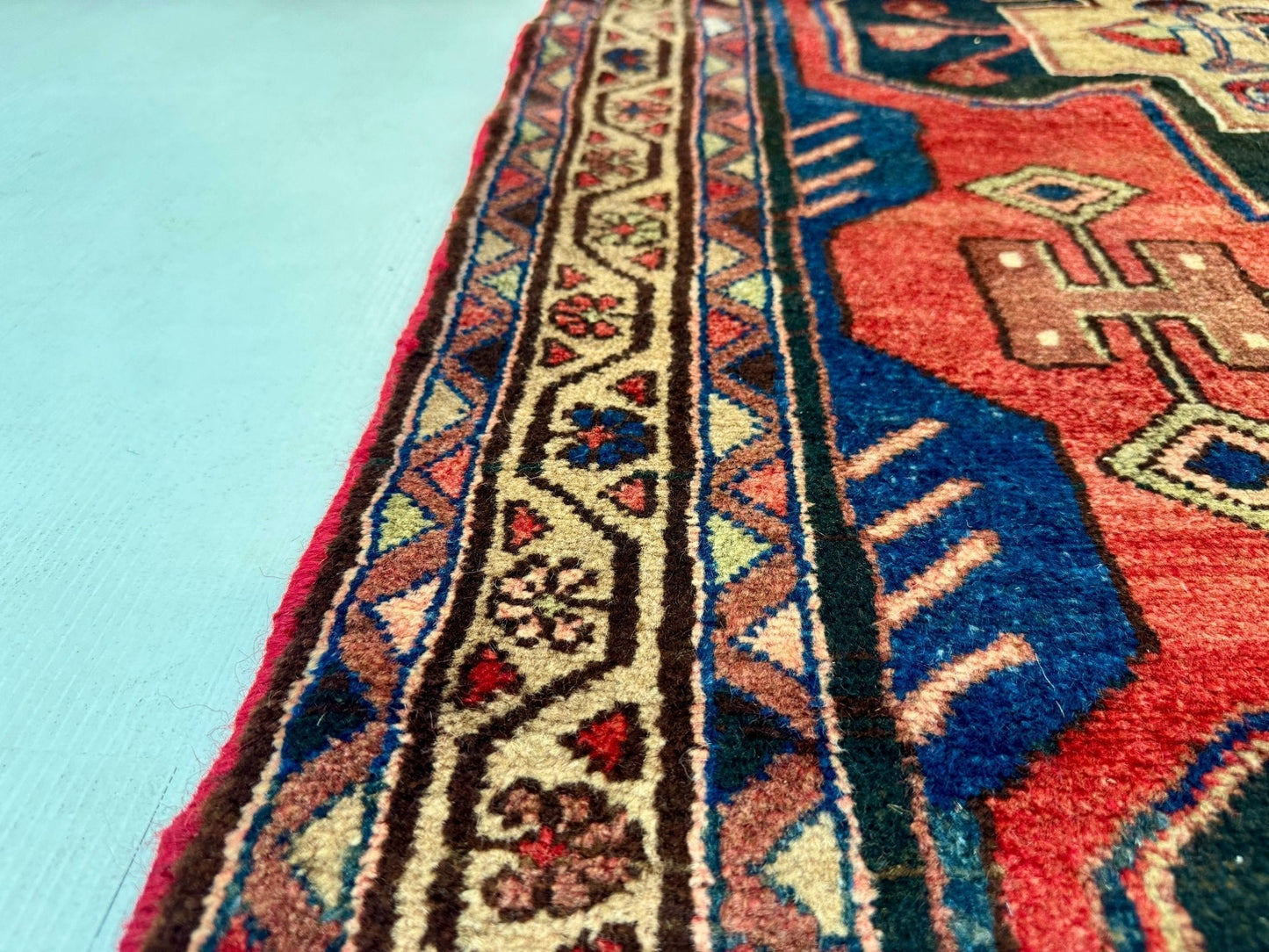 Persian Hamadan Runner Rug | 3' 6” x 9' 8"