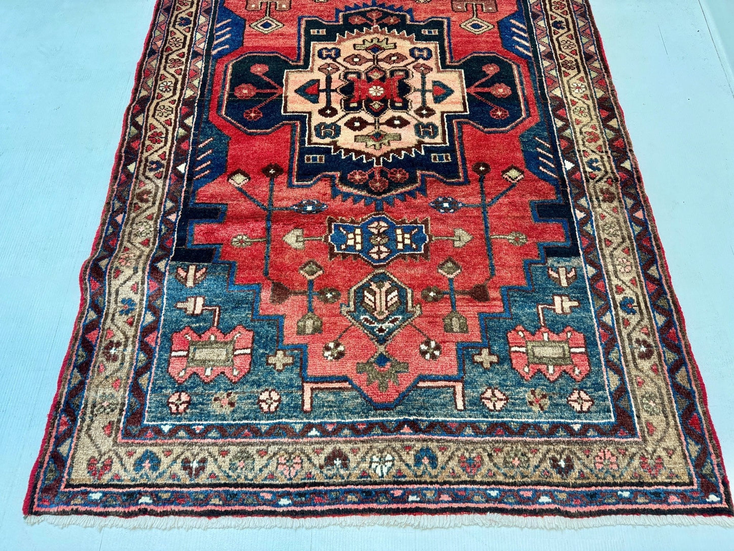 Persian Hamadan Runner Rug | 3' 6” x 9' 8"