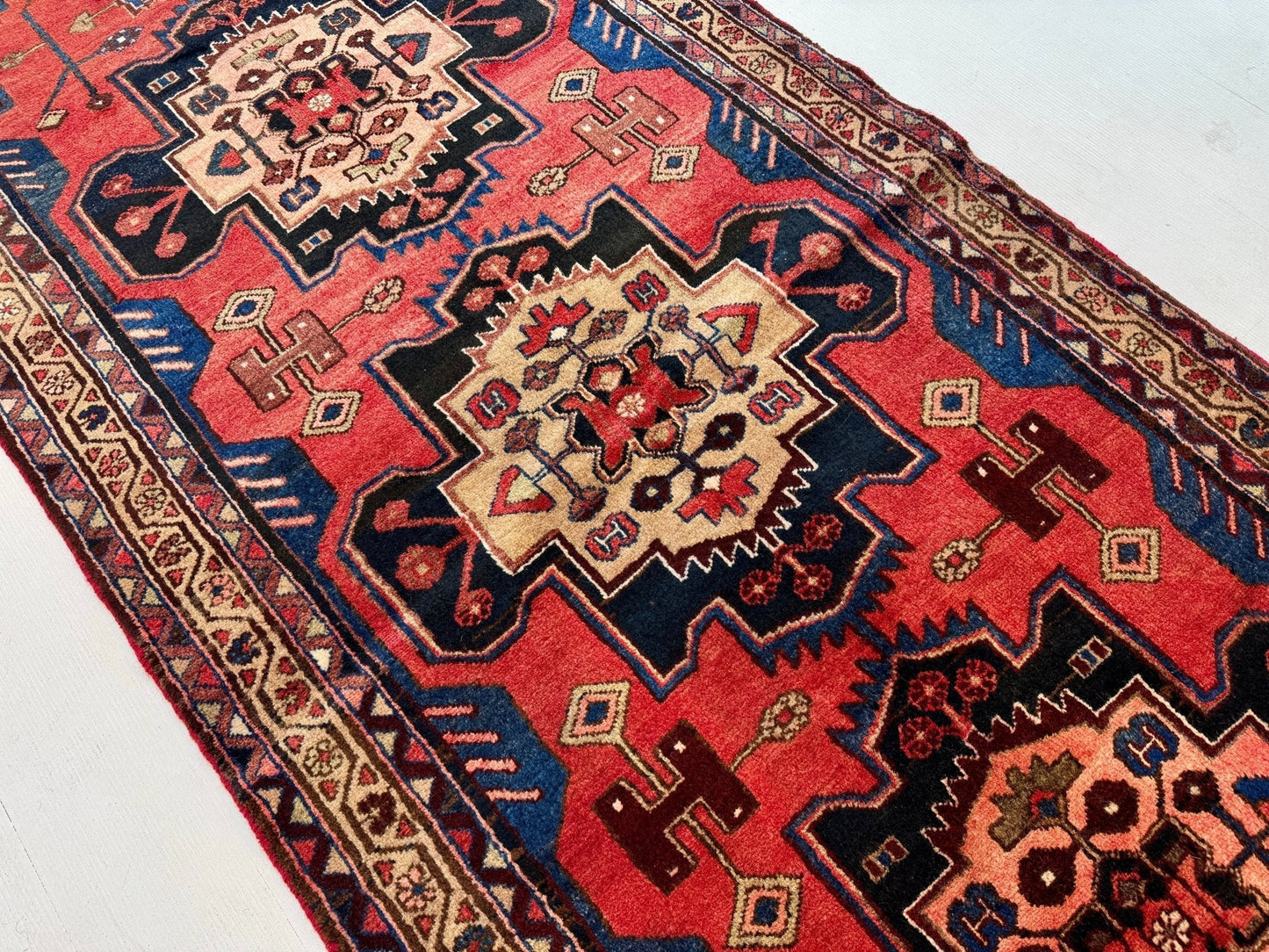 Persian Hamadan Runner Rug | 3' 6” x 9' 8"