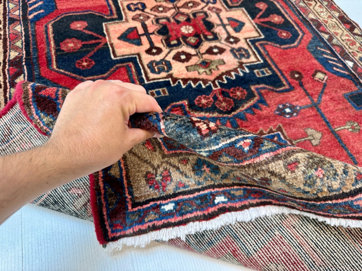 Persian Hamadan Runner Rug | 3' 6” x 9' 8"