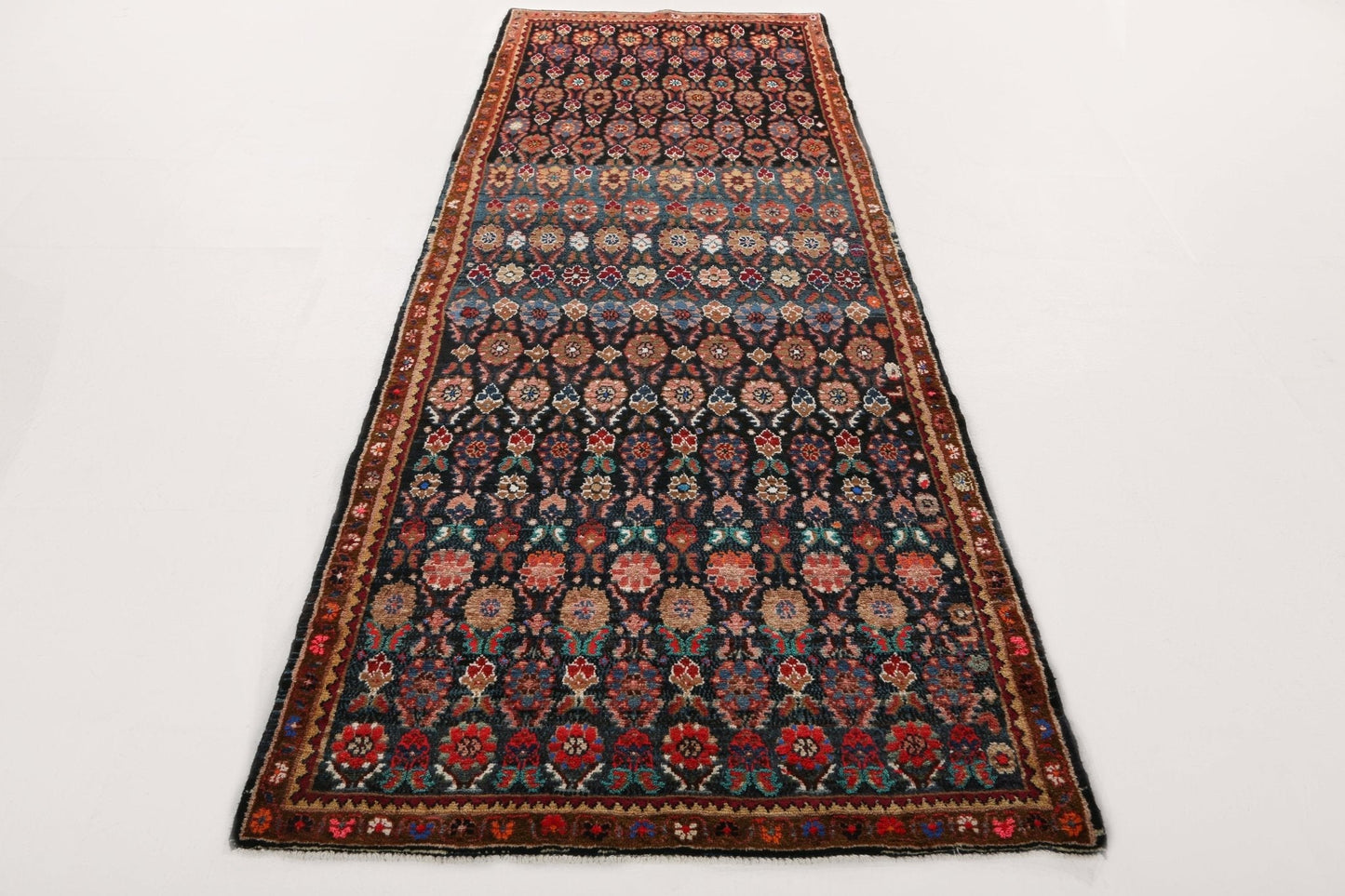 Persian Hamadan Runner Rug | 3' 9" x 9' 2"