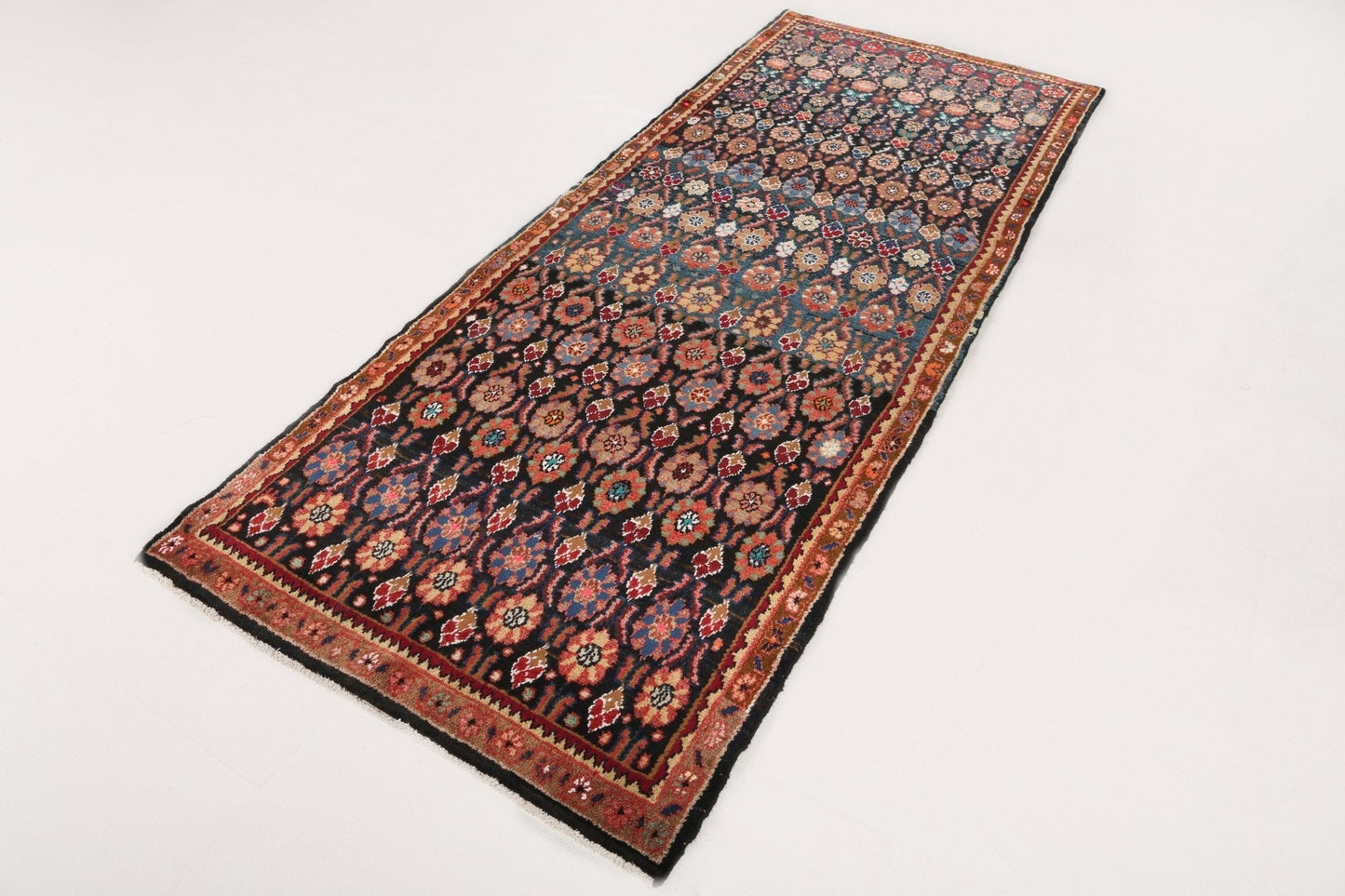 Persian Hamadan Runner Rug | 3' 9" x 9' 2"