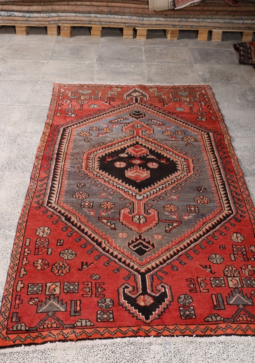 Persian Zanjan Rug | 3' 8” x 7'
