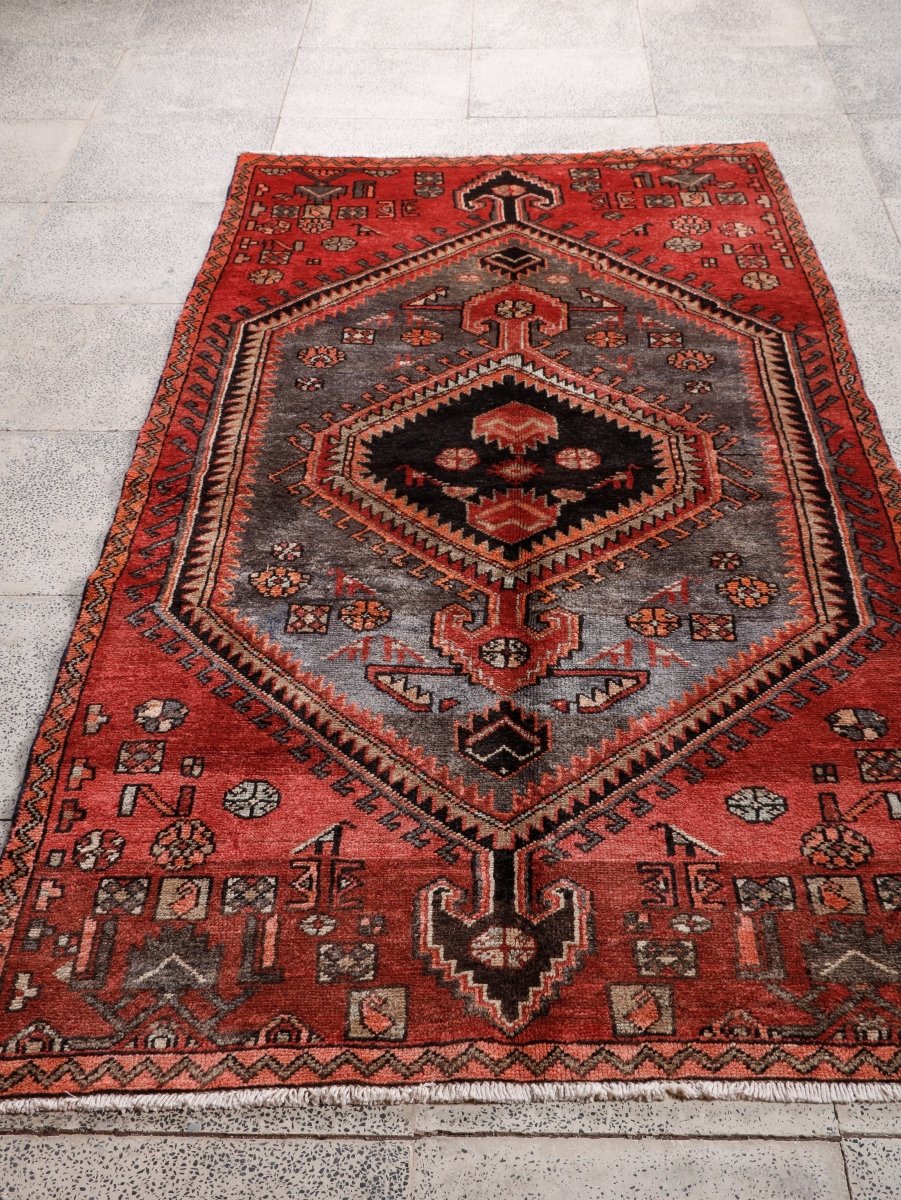 Persian Zanjan Rug | 3' 8” x 7'