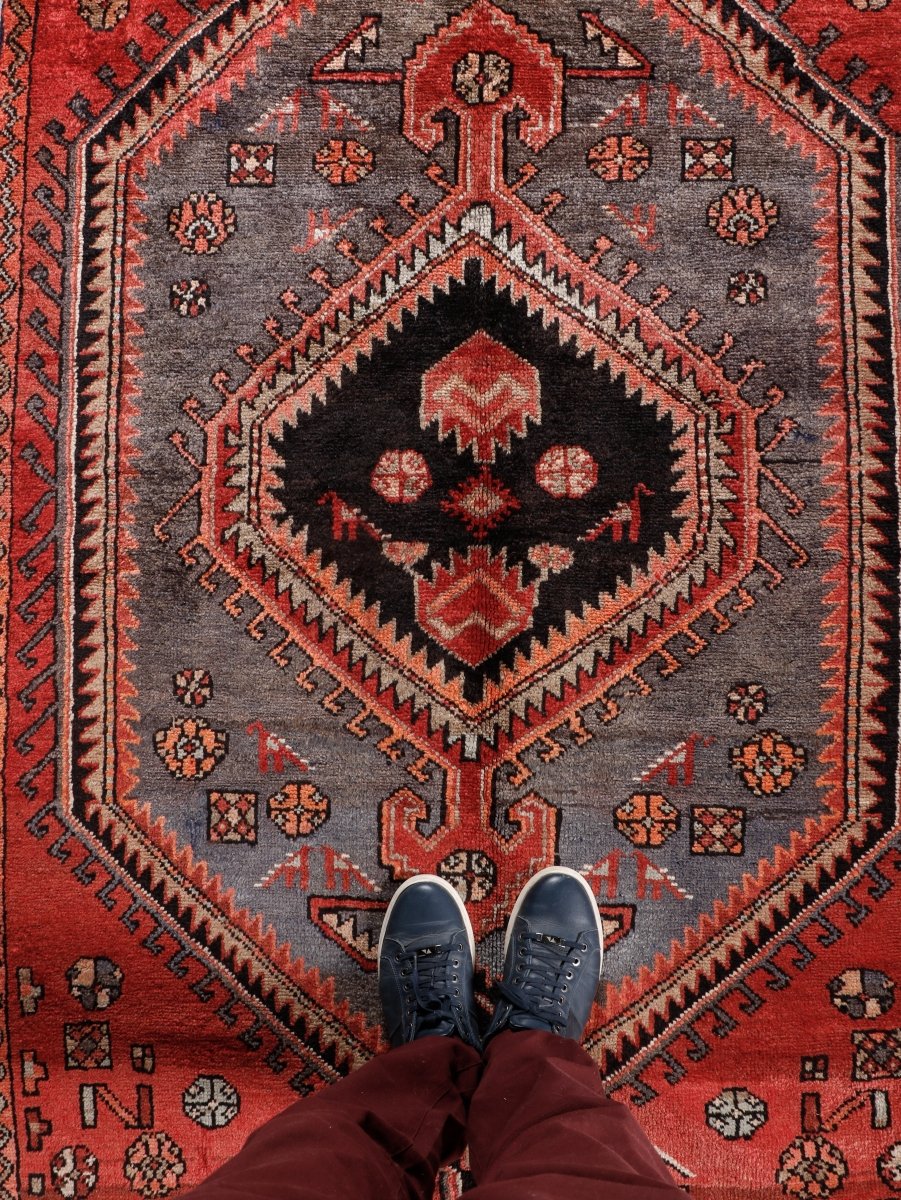 Persian Zanjan Rug | 3' 8” x 7'