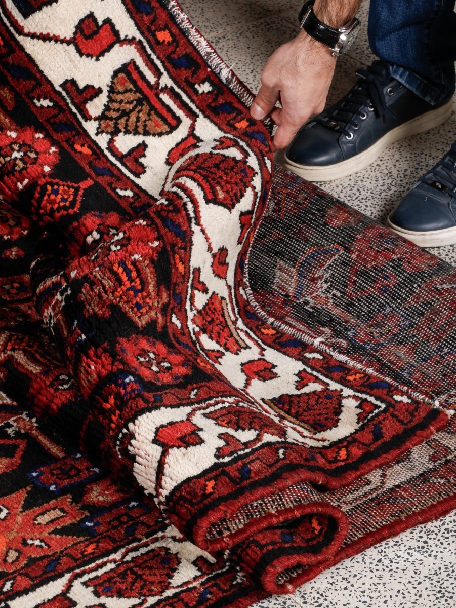 Persian Hamedan Runner Rug | 3' 8” x 9' 10"