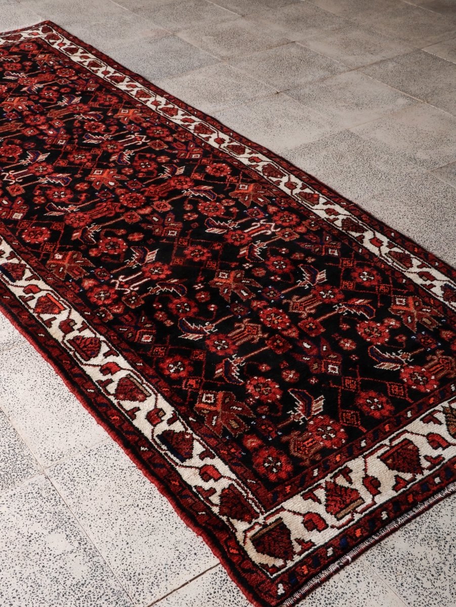 Persian Hamedan Runner Rug | 3' 8” x 9' 10"