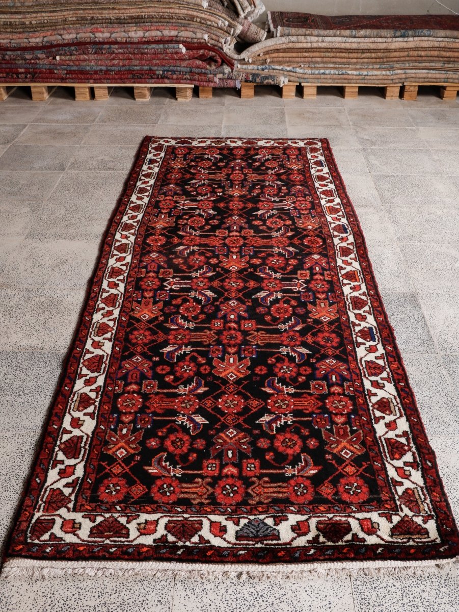 Persian Hamedan Runner Rug | 3' 8” x 9' 10"