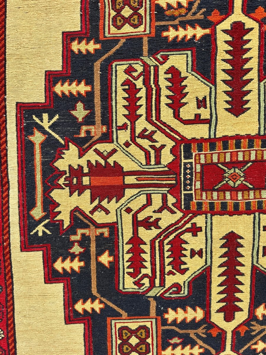 Persian Heriz Suzani Soumak | 4' 1" x 7'