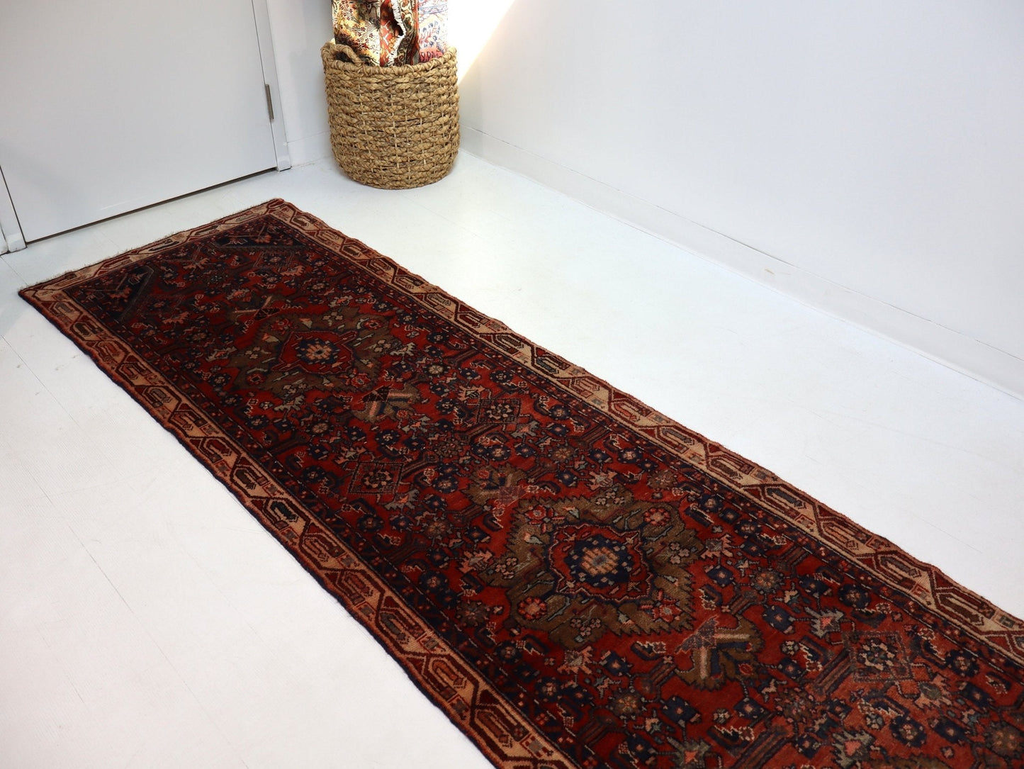 Persian Hosseinabad Runner Rug | 3' 2” x 12' 6"