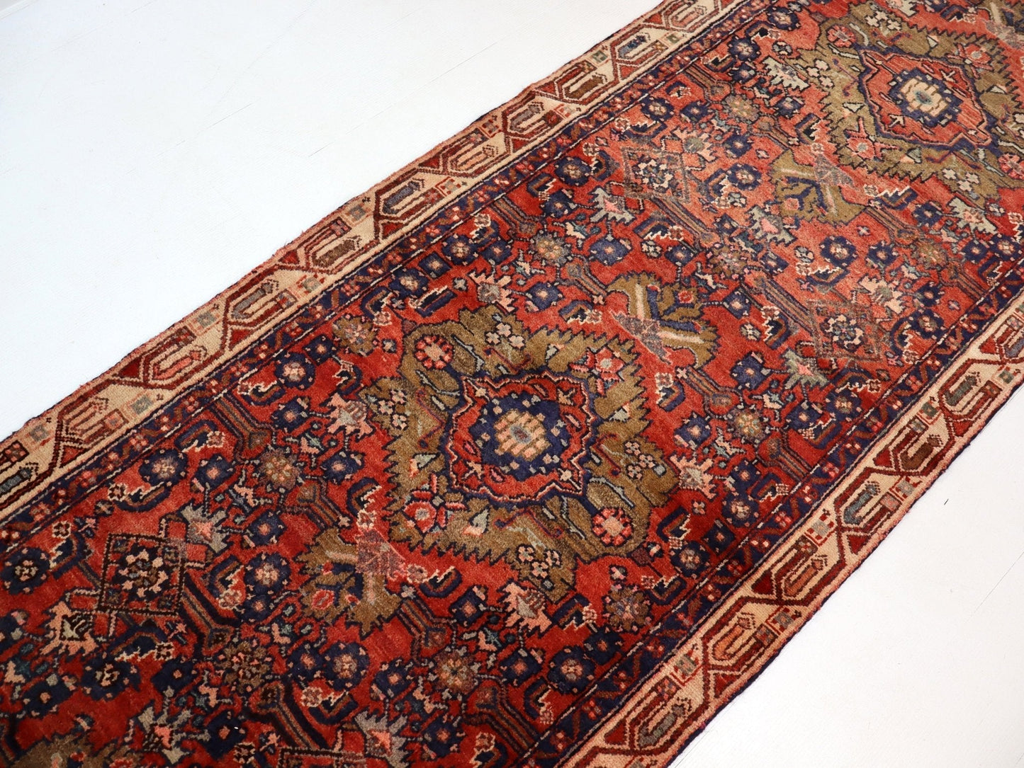 Persian Hosseinabad Runner Rug | 3' 2” x 12' 6"