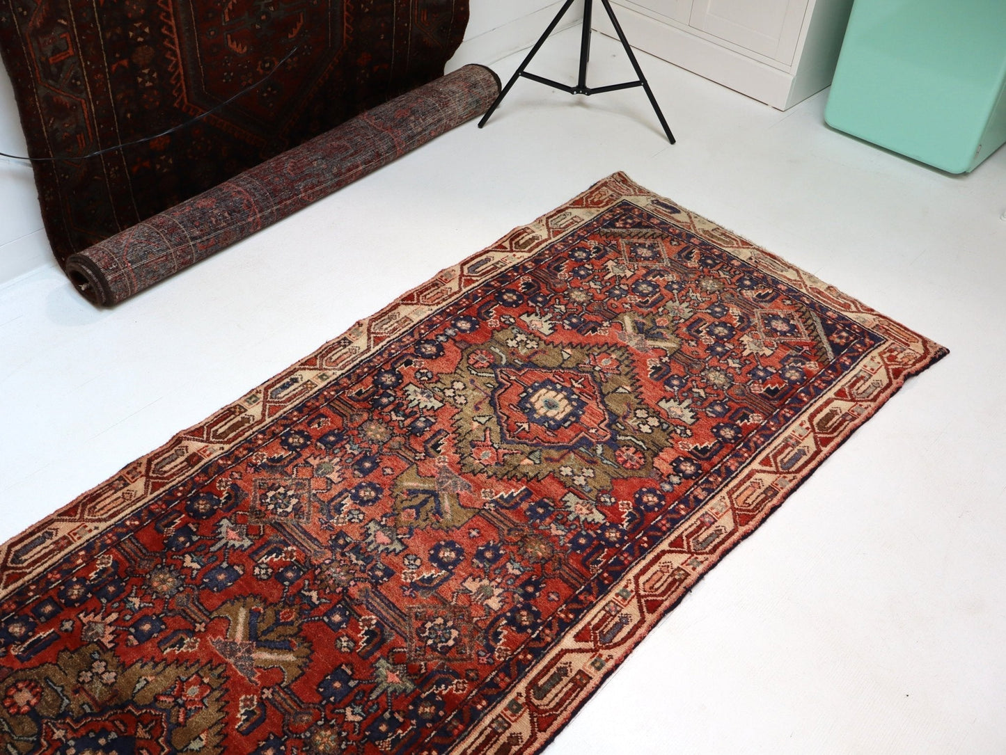 Persian Hosseinabad Runner Rug | 3' 2” x 12' 6"