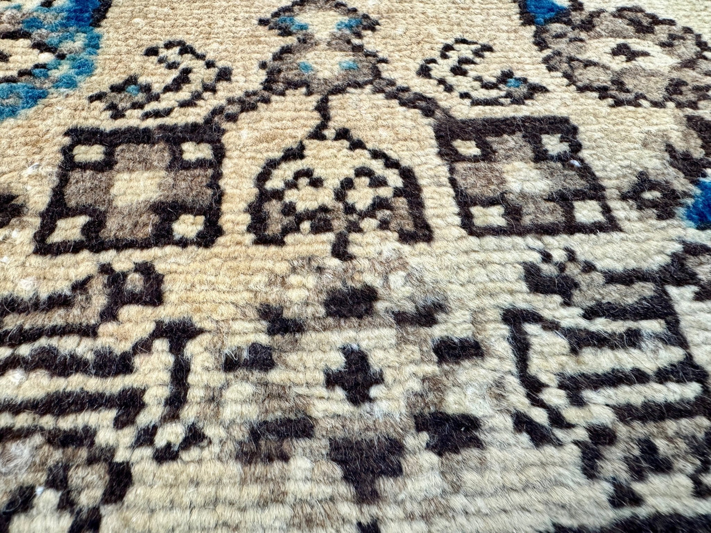 Vintage Persian Hosseinabad Runner Rug| Single Medallion with Herati Field| 3' 8” x 10' 2"